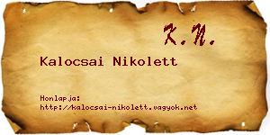 Kalocsai Nikolett névjegykártya